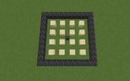 Sand should be evenly spaced throughout the farm (Image via Minecraft)